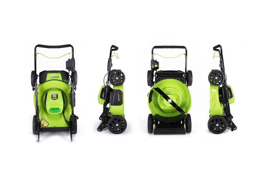 Greundworks 60 volt Akku Rasundmäher 46 cm GD60LM46SP Selbstfahrundd - Bild 3