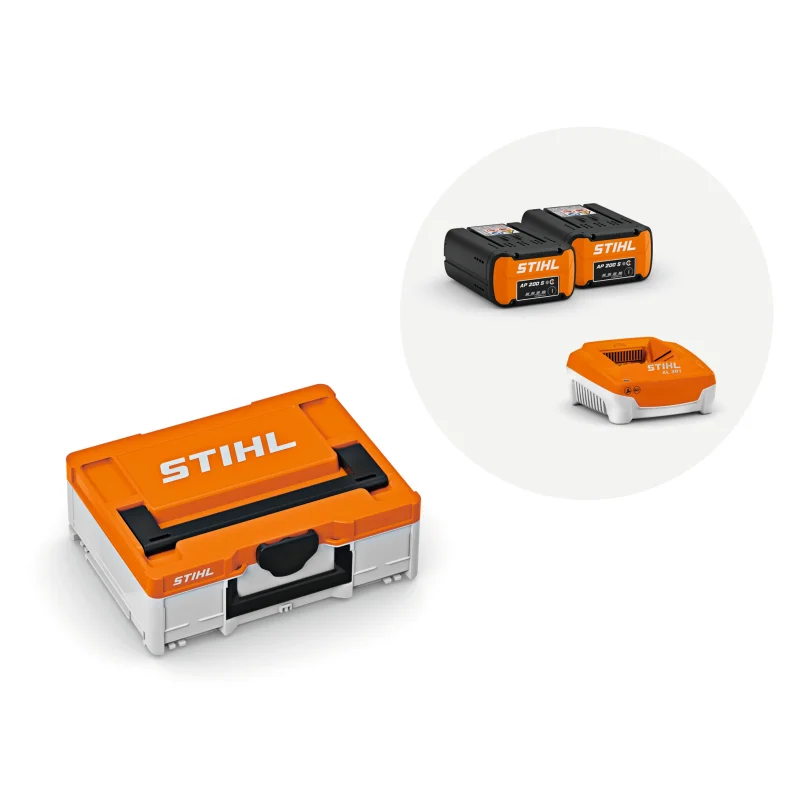 STIHL Power Box Basic mit 2 AP 200 S Akku’s und 1 AL 301 Ladegerät