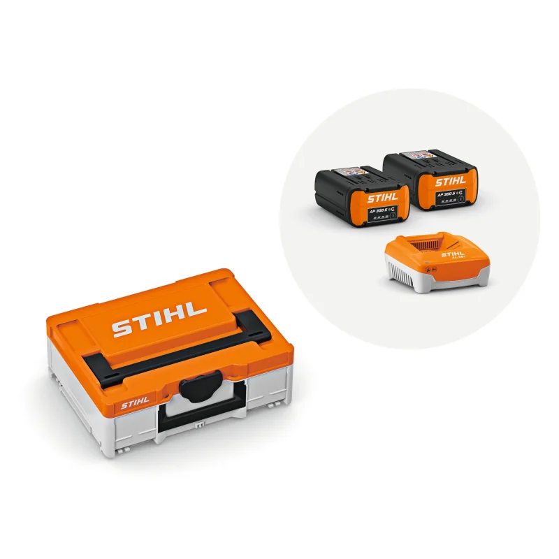 STIHL Power Box Premium mit 2 AP 300 S Akku’s und 1 AL 501 Ladegerät